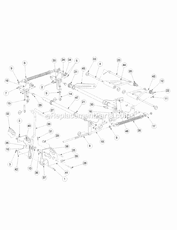 Lift Assembly 72-Inch Diagram and Parts List for M72-KW 53BB5GFZ750 Cub Cadet Sprayer